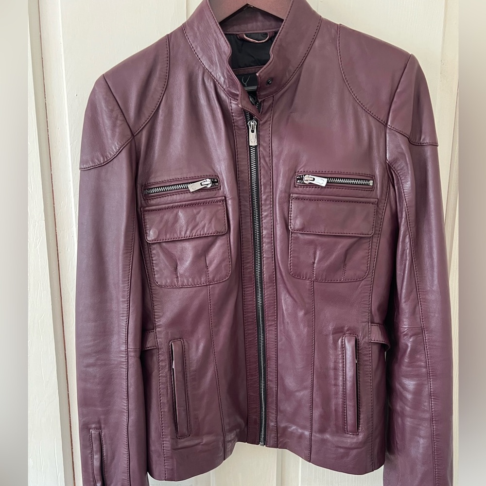 Bod & Christensen brown (oxblood) leather Jacket size S